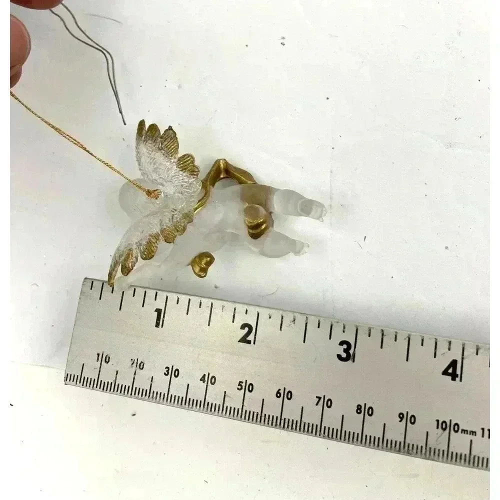 VTG Lot of 10 Mercury Glass Ornaments Butterflies‎ Cherub Bird Holiday Christmas